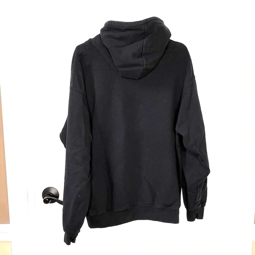 ⭐️ I Love ❤️ Hot Moms Graphic Black Sweatshirt Pullover Hoodie Size LARGE
